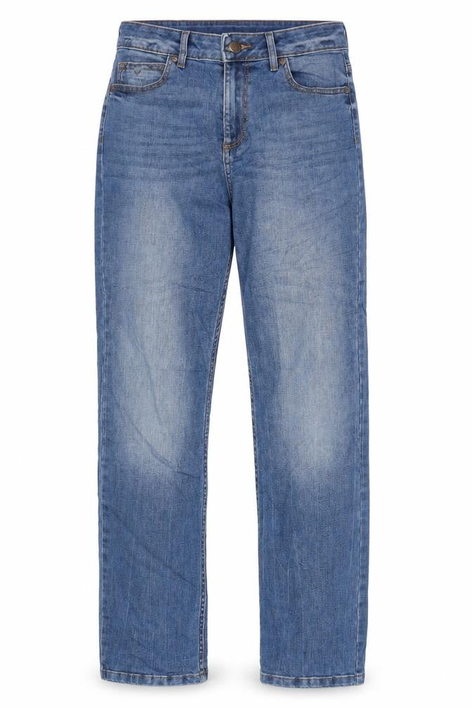 Indigo Womens Blue Cotton Boyfriend Jeans Size 8 L26 in Regular Zip