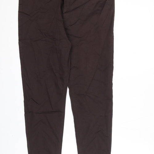 Marks and Spencer Womens Brown Cotton Jegging Jeans Size 16 L26 in Regular