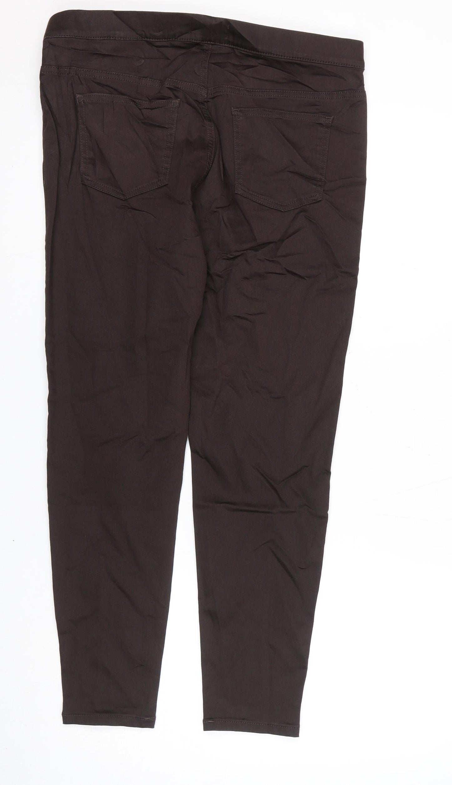 Marks and Spencer Womens Brown Cotton Jegging Jeans Size 16 L26 in Regular