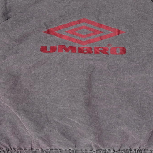 Umbro Mens Grey Cotton Polo Size XL Collared Pullover - Logo