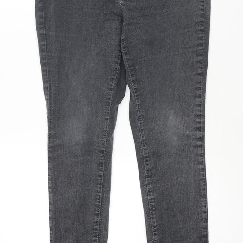 Refuge Womens Grey Cotton Skinny Jeans Size 8 L30 in Regular Zip