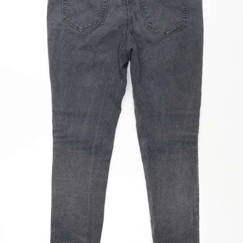 Refuge Womens Grey Cotton Skinny Jeans Size 8 L30 in Regular Zip