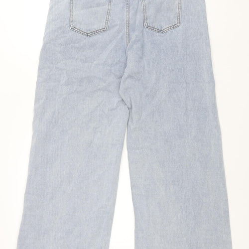 Dazy Womens Blue Cotton Wide-Leg Jeans Size XL L29 in Regular Zip