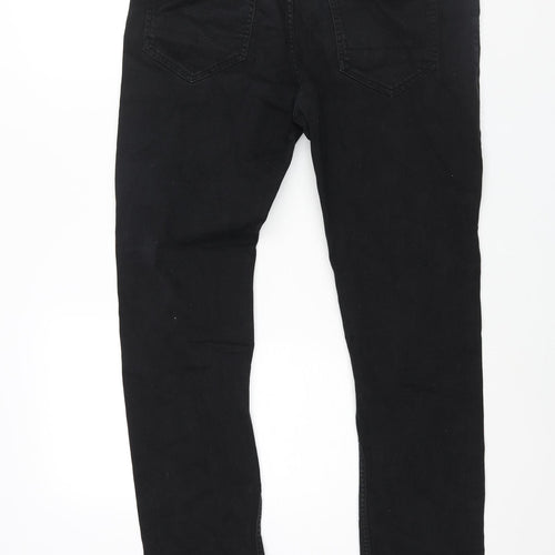 Denim & Co. Mens Black Cotton Straight Jeans Size 36 in L34 in Regular Zip