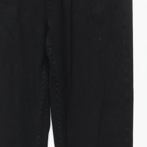 Denim & Co. Mens Black Cotton Straight Jeans Size 36 in L34 in Regular Zip