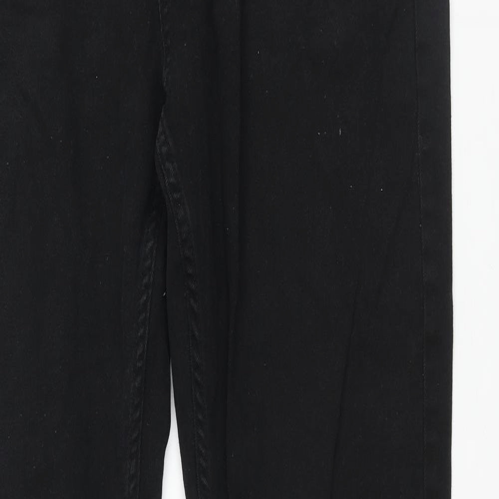 Denim & Co. Mens Black Cotton Straight Jeans Size 36 in L34 in Regular Zip
