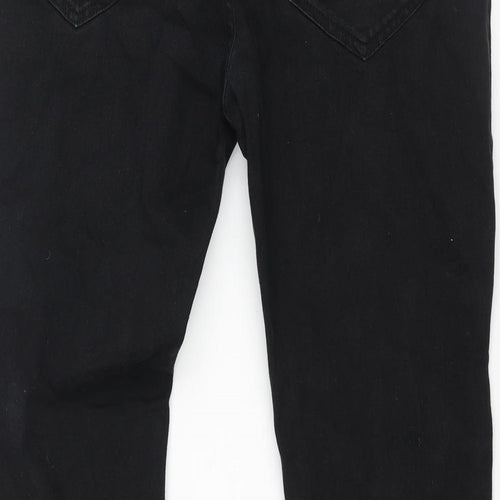 Denim & Co. Mens Black Cotton Straight Jeans Size 36 in L34 in Regular Zip
