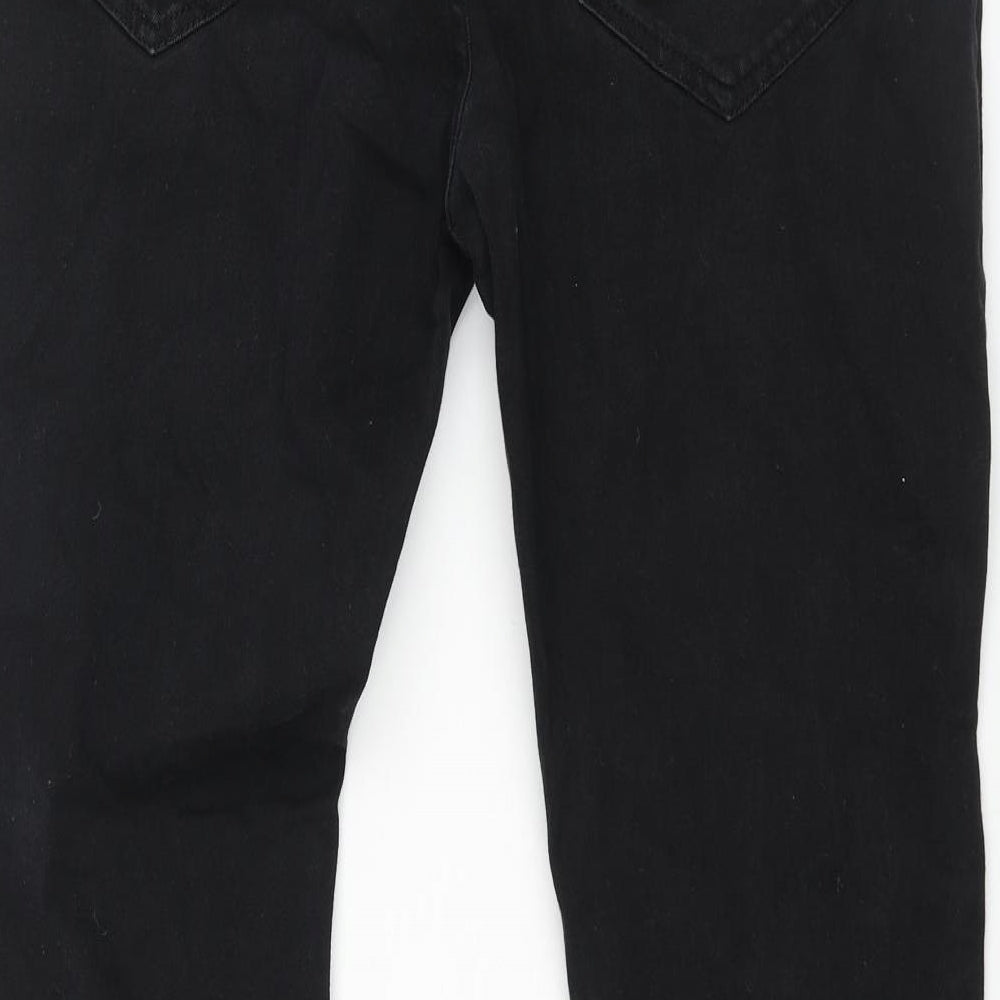 Denim & Co. Mens Black Cotton Straight Jeans Size 36 in L34 in Regular Zip