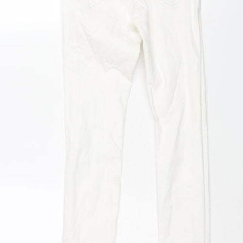 H&M Womens White Cotton Skinny Jeans Size 8 L30 in Regular
