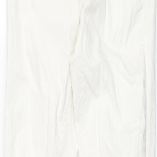 H&M Womens White Cotton Skinny Jeans Size 8 L30 in Regular