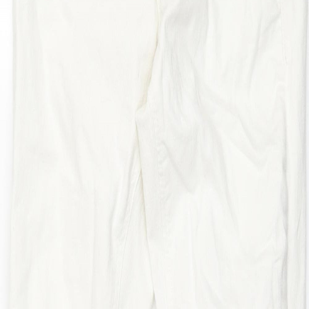 H&M Womens White Cotton Skinny Jeans Size 8 L30 in Regular