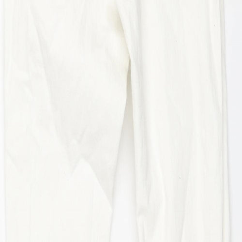 H&M Womens White Cotton Skinny Jeans Size 8 L30 in Regular