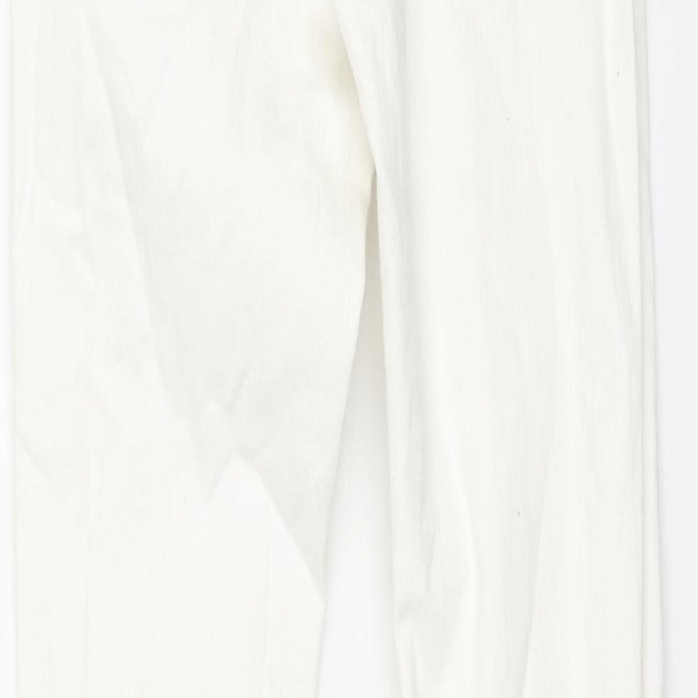 H&M Womens White Cotton Skinny Jeans Size 8 L30 in Regular
