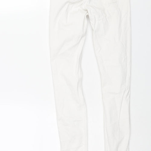 River Island Womens White Cotton Skinny Jeans Size 6 L30 in Regular Zip