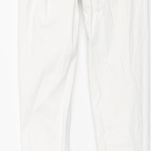 River Island Womens White Cotton Skinny Jeans Size 6 L30 in Regular Zip
