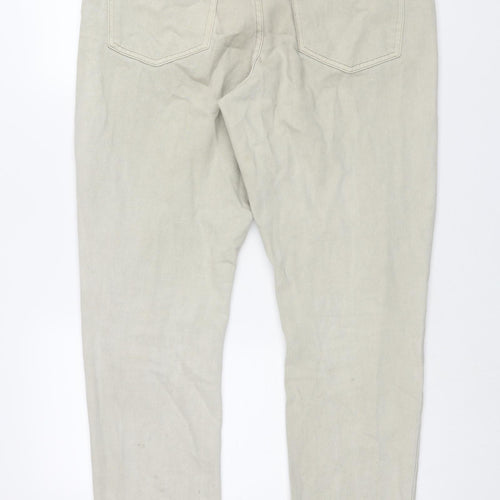Denim & Co. Mens Beige Cotton Straight Jeans Size 34 in L32 in Regular Zip