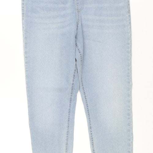 Marks and Spencer Womens Blue Cotton Jegging Jeans Size 14 L28 in Regular