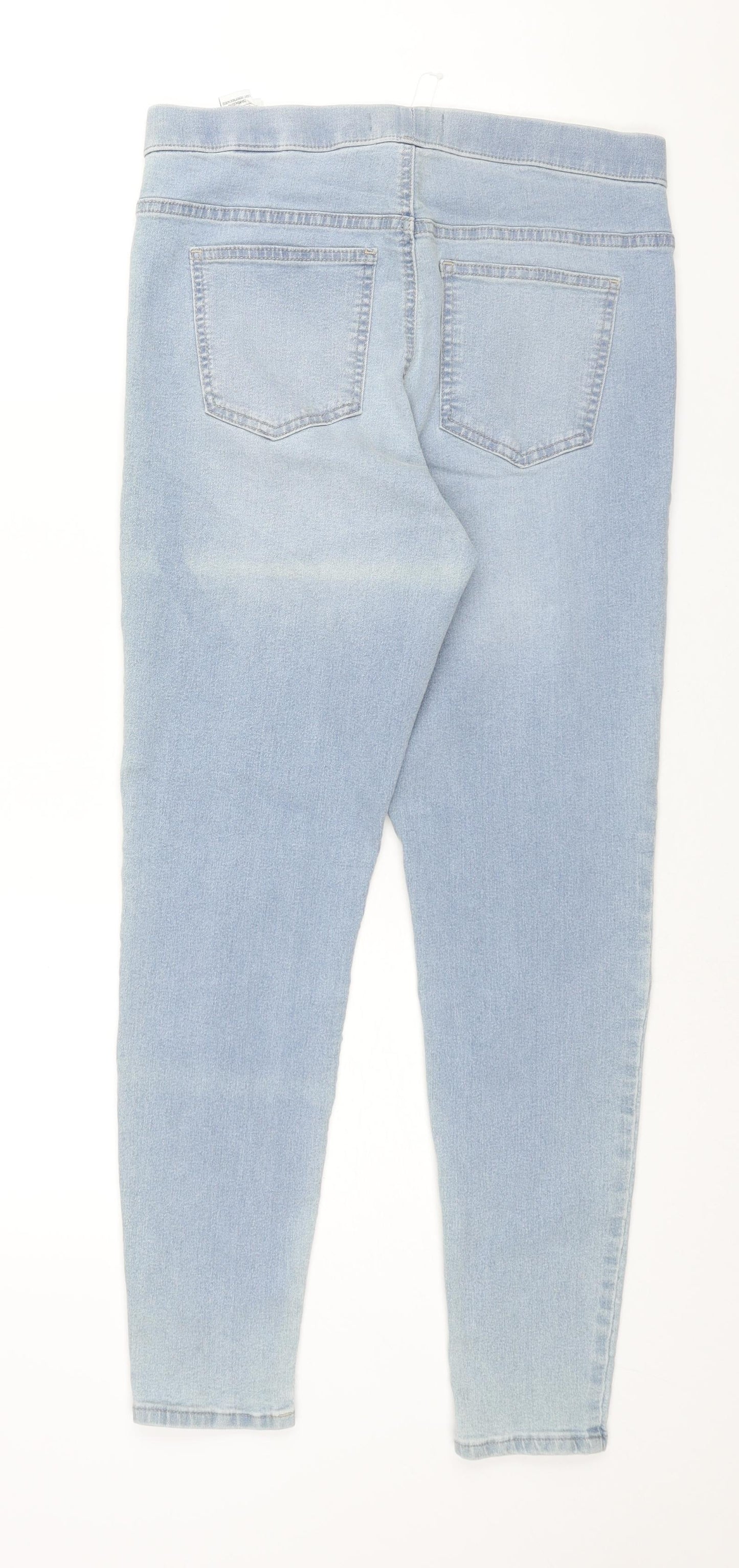 Marks and Spencer Womens Blue Cotton Jegging Jeans Size 14 L28 in Regular