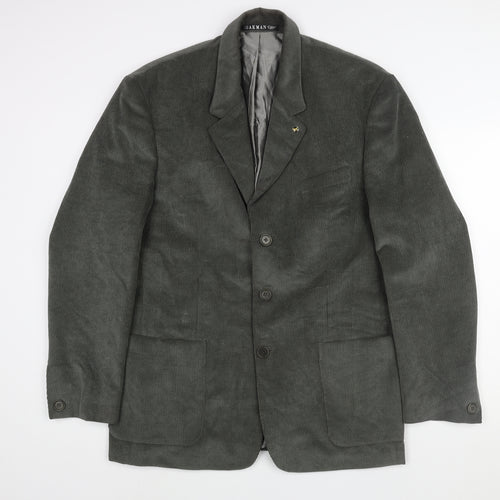 Oakman Mens Green Cotton Jacket Suit Jacket Size 42 Regular