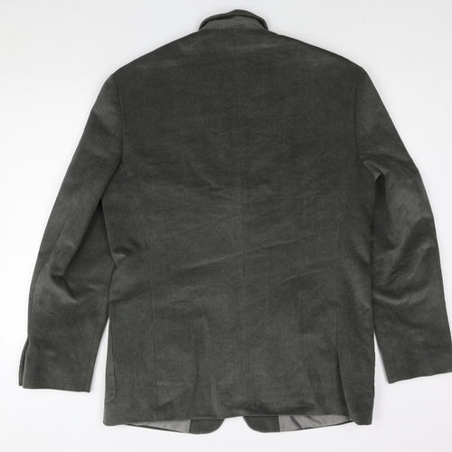 Oakman Mens Green Cotton Jacket Suit Jacket Size 42 Regular