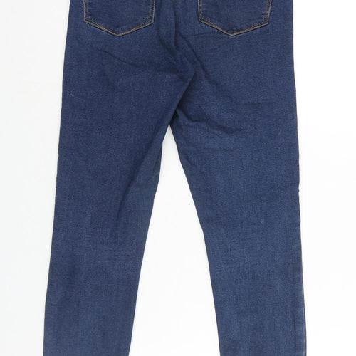 Denim & Co. Womens Blue Cotton Skinny Jeans Size 10 L26 in Regular Zip