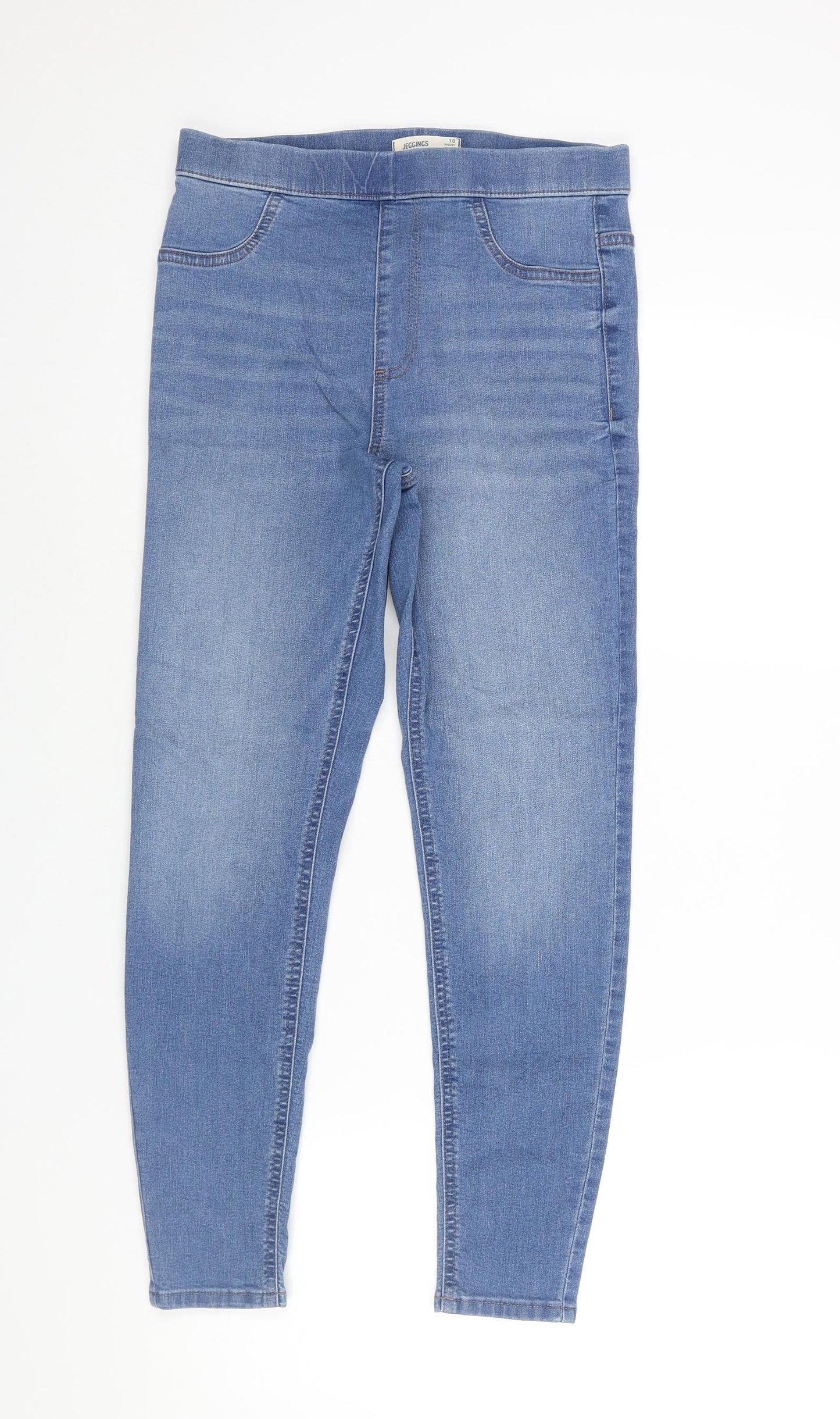 Marks and Spencer Womens Blue Cotton Jegging Jeans Size 10 L26 in Regular