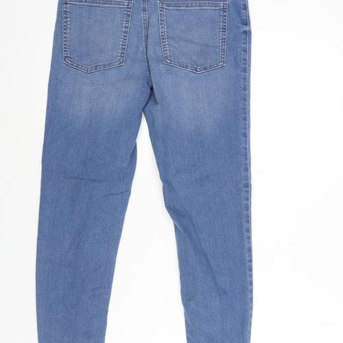 Marks and Spencer Womens Blue Cotton Jegging Jeans Size 10 L26 in Regular