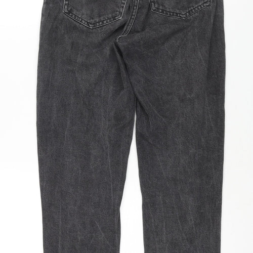 Pull&Bear Womens Grey Cotton Tapered Jeans Size 6 L28 in Regular Zip