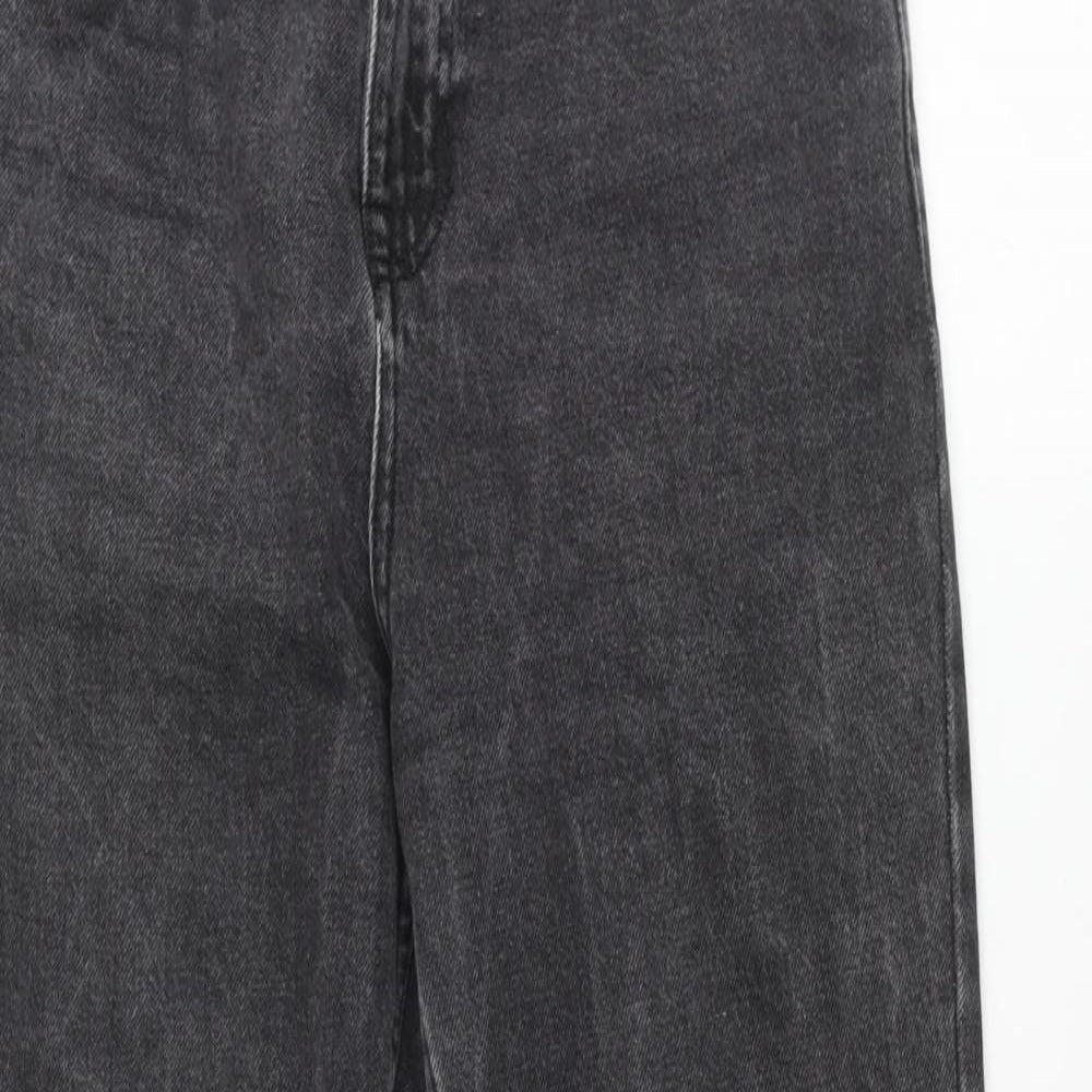 Pull&Bear Womens Grey Cotton Tapered Jeans Size 6 L28 in Regular Zip