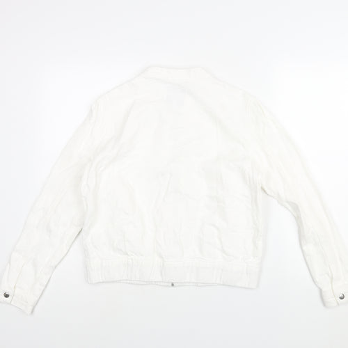 NEXT Womens White Jacket Size 12 Zip