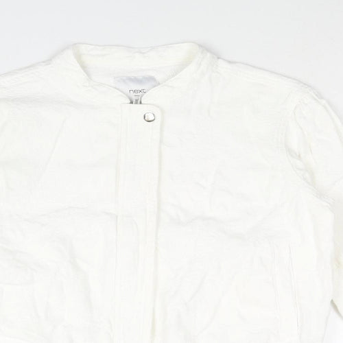 NEXT Womens White Jacket Size 12 Zip