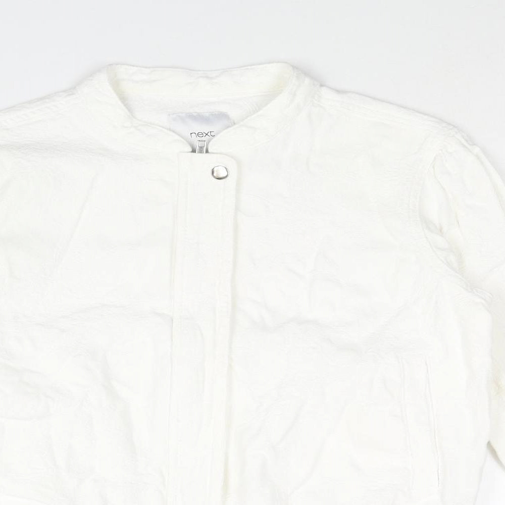 NEXT Womens White Jacket Size 12 Zip
