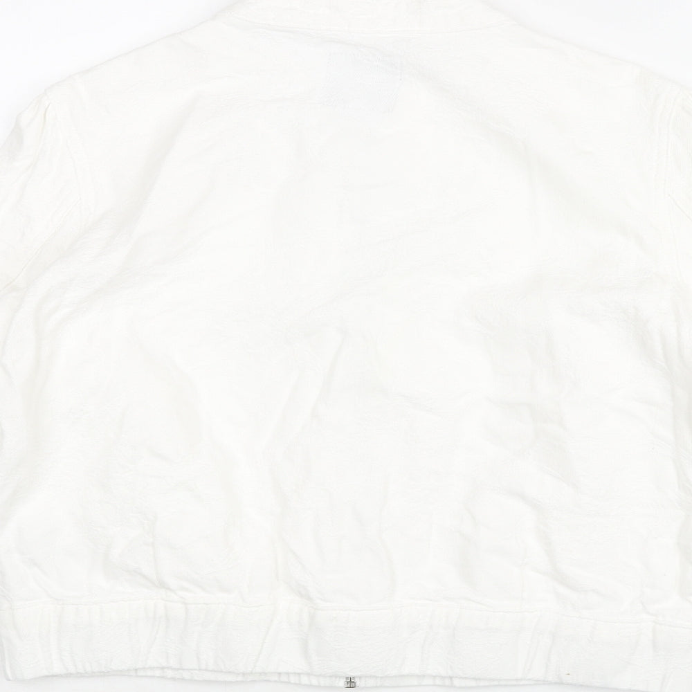 NEXT Womens White Jacket Size 12 Zip