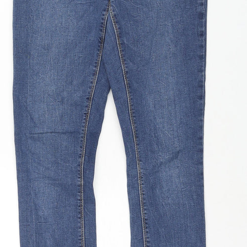 Denim & Co. Womens Blue Cotton Skinny Jeans Size 10 L31 in Regular Zip