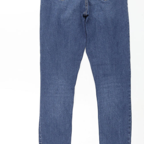 Denim & Co. Womens Blue Cotton Skinny Jeans Size 10 L31 in Regular Zip