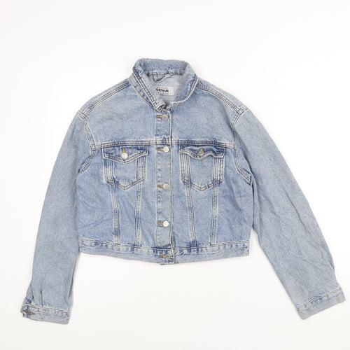 New Look Womens Blue Jacket Size 14 Button