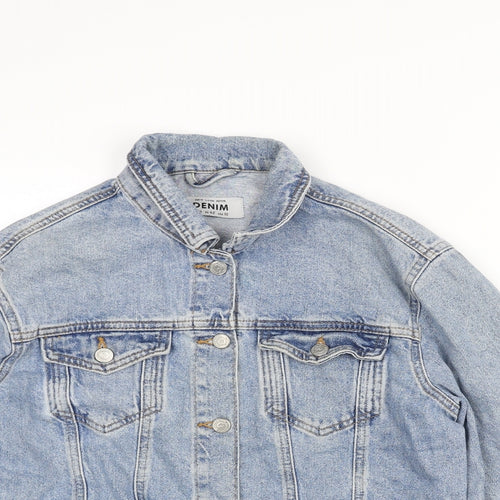 New Look Womens Blue Jacket Size 14 Button