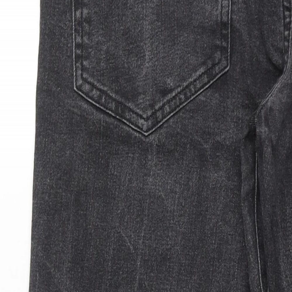 H&M Mens Grey Cotton Straight Jeans Size 34 in L32 in Regular Button