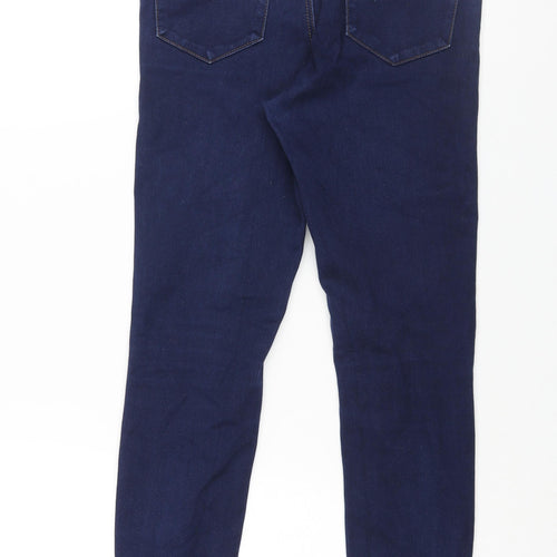 New Look Womens Blue Cotton Skinny Jeans Size 6 L27 in Regular Zip