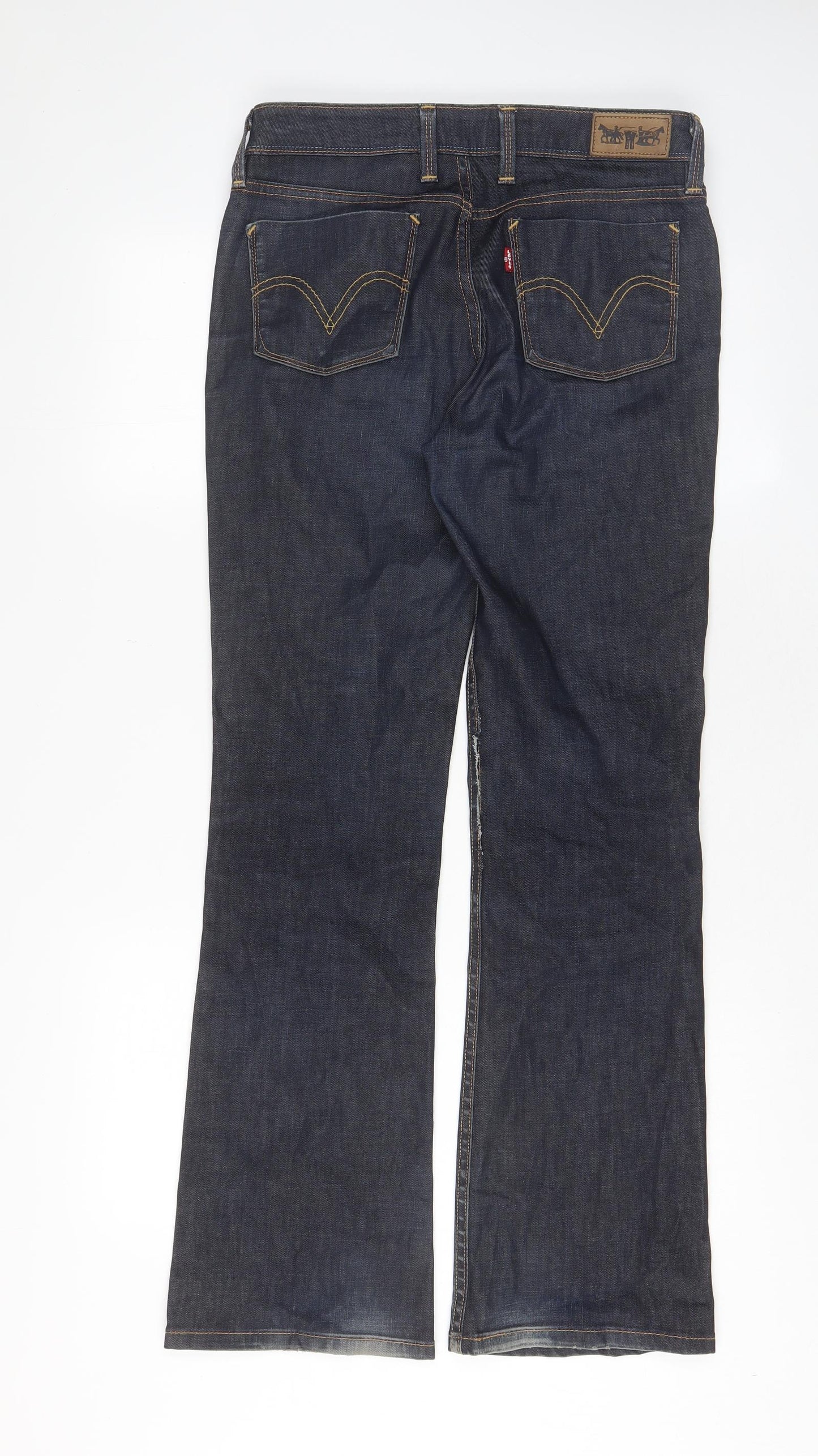 Levi's Womens Blue Cotton Bootcut Jeans Size 30 in L32 in Regular Zip - Pockets