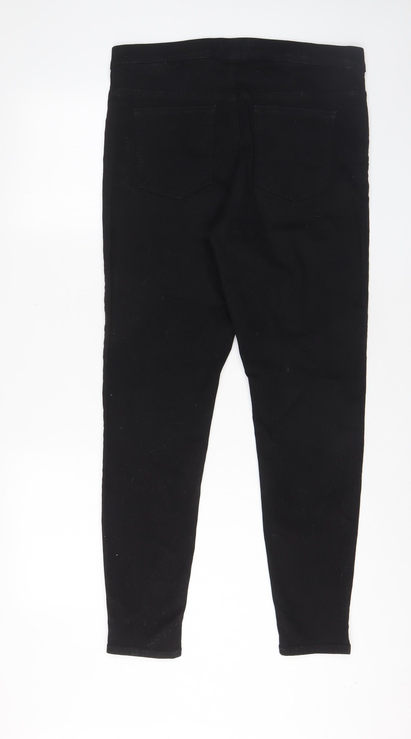 Marks and Spencer Womens Black Cotton Jegging Jeans Size 14 L29 in Regular
