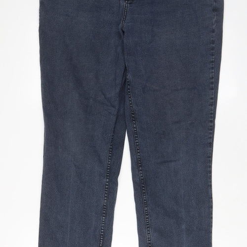 Cotton Traders Mens Blue Cotton Straight Jeans Size 40 in L29 in Regular Zip - Pockets