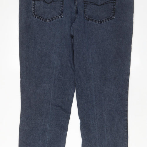 Cotton Traders Mens Blue Cotton Straight Jeans Size 40 in L29 in Regular Zip - Pockets