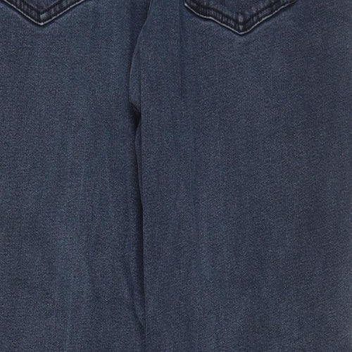 Cotton Traders Mens Blue Cotton Straight Jeans Size 40 in L29 in Regular Zip - Pockets
