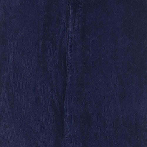 Cotton Traders Mens Blue Cotton Trousers Size 40 in L30 in Regular Zip - Pockets