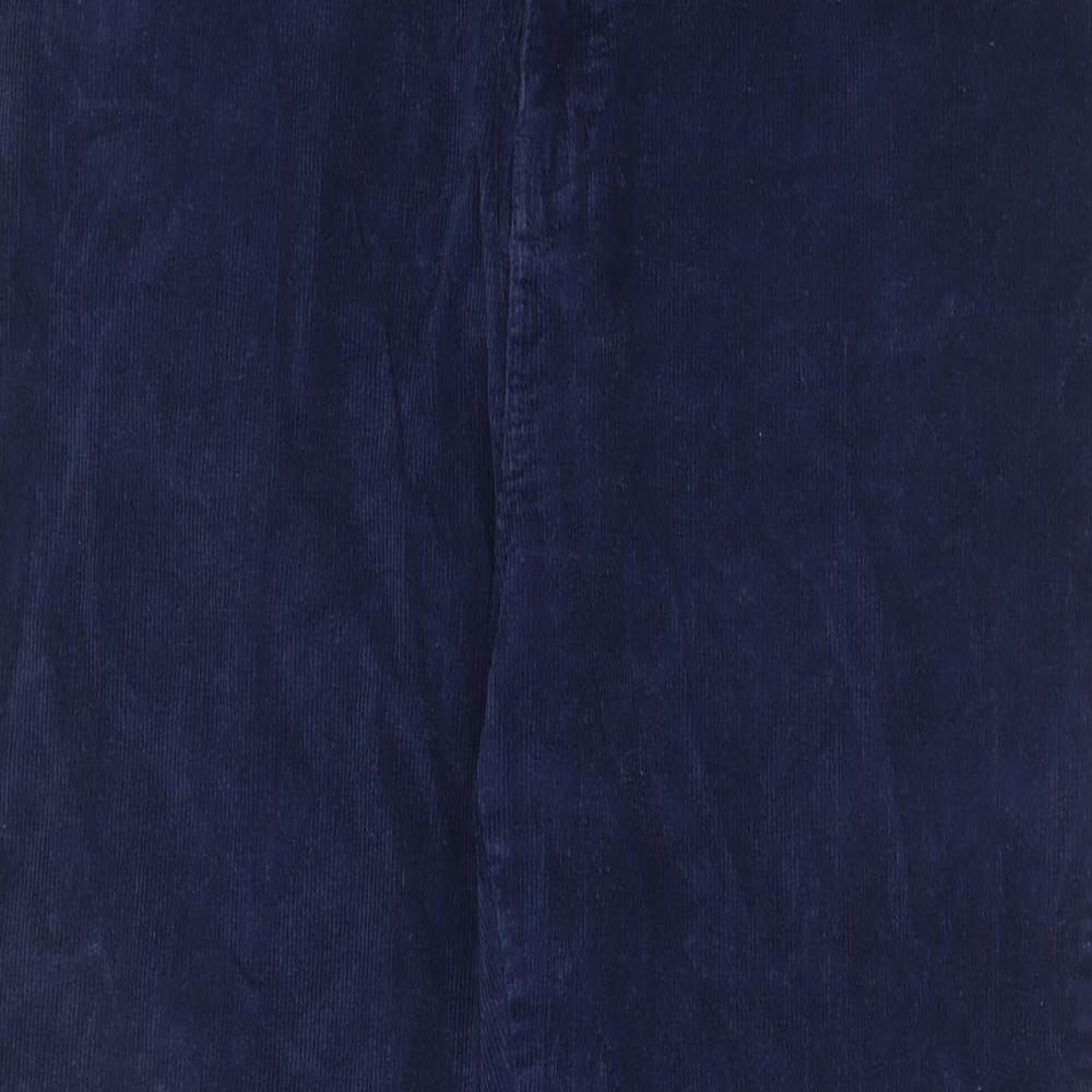 Cotton Traders Mens Blue Cotton Trousers Size 40 in L30 in Regular Zip - Pockets