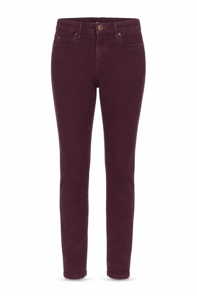 Topshop Womens Red Cotton Skinny Jeans Size 25 in L32 in Regular Zip - Pockets