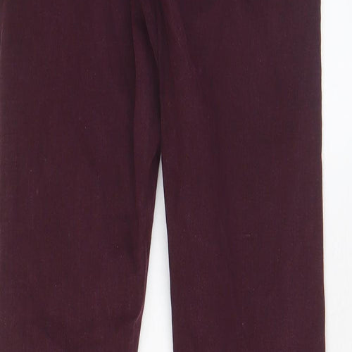 Topshop Womens Red Cotton Skinny Jeans Size 25 in L32 in Regular Zip - Pockets
