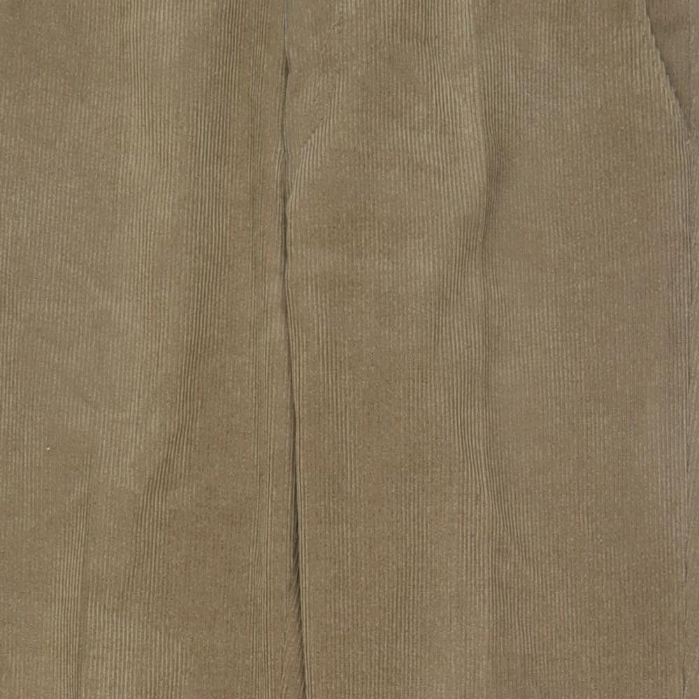 Meyer Mens Brown Cotton Trousers Size 38 in L31 in Regular Zip - Pockets