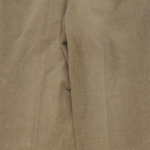 Meyer Mens Brown Cotton Trousers Size 38 in L31 in Regular Zip - Pockets